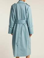 Thumbnail for your product : Acne Studios Double Breasted Cotton Trench Coat - Womens - Blue