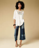 Thumbnail for your product : Tolani Heather Embroidered & Sequined Tunic, White, Plus Size