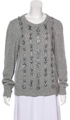 Tory Burch Embellished Crew Neck Sweater