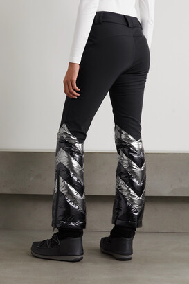 Perfect Moment Fly High Metallic Ripstop-trimmed High-rise Flared Ski Pants - Black