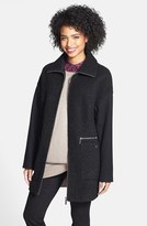 Thumbnail for your product : MICHAEL Michael Kors Zip Front Bouclé Wool Blend Coat