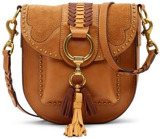 Frye Ilana Western Leather Suede Saddle Crossbody Bag