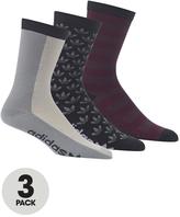 Thumbnail for your product : adidas Pattern Crew Socks (3 Pack)
