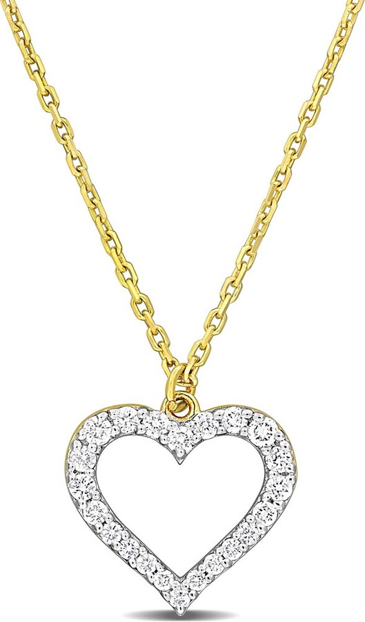 Rina Limor Fine Jewelry 10K 0.22 Ct. Tw. Diamond Heart Necklace