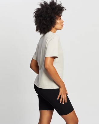 Reebok Women's Grey Basic T-Shirts - Classics Small Logo Tee - Size S at The Iconic