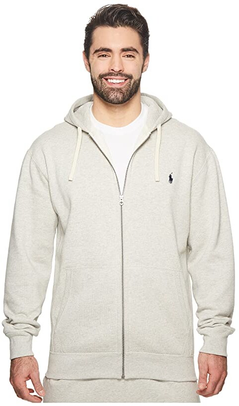 polo ralph lauren full zip hood light sport heather
