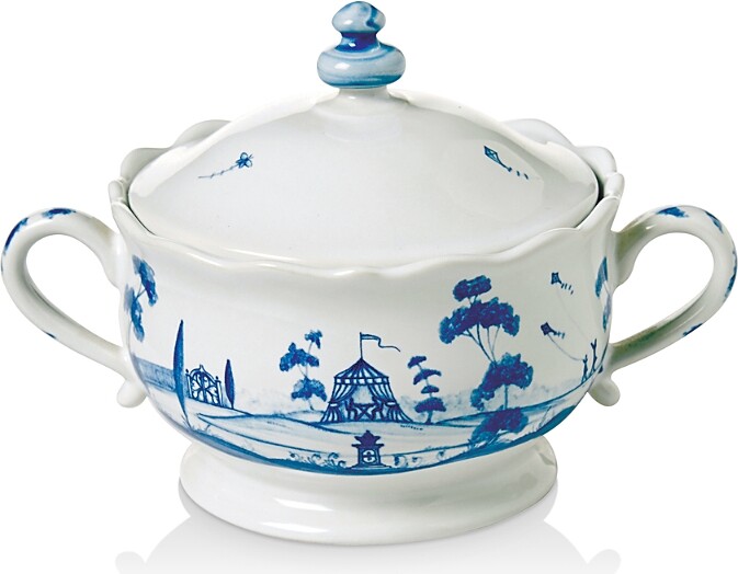 Juliska Country Estate Main House Sugar Bowl Delft Blue