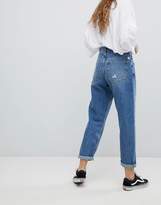 Thumbnail for your product : ASOS Design Relaxed Boyfriend Jeans In Mid Wash Blue