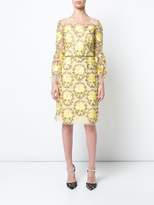 Thumbnail for your product : Marchesa Notte floral-embroidered dress