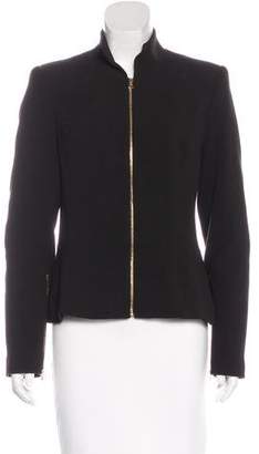 L'Agence Long Sleeve Zip-Front Jacket