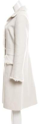 Prada Wool Fur-Trimmed Coat
