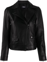 Thumbnail for your product : Karl Lagerfeld Paris Off-Centre Zipped Biker Jacket