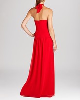 Thumbnail for your product : BCBGMAXAZRIA Petites Gown - Halter Neck
