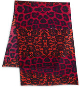 Thumbnail for your product : Bindya Floral Leopard-Print Scarf