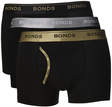 Underwear-bonds 3 pack guy front mens trunk black