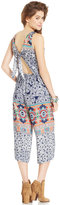 Thumbnail for your product : Angie Juniors' Printed Gaucho Jumpsuit