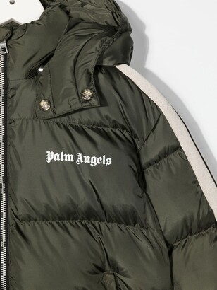 Palm Angels Kids Logo-Print Puffer Jacket