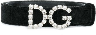 Dolce & Gabbana velor deigner logo belt