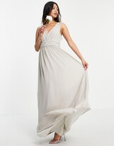 Thumbnail for your product : Vila Bridesmaid maxi dress in pale grey