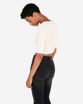 Thumbnail for your product : Express One Eleven Surplice Cropped Top