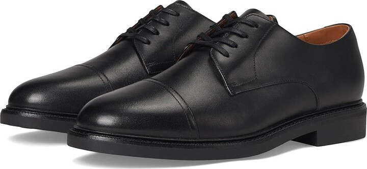 Polo Ralph Lauren Asher Captoe Men's Slip on Shoes Black : 7.5 D - Medium, Leather