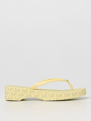 yellow mk sandals
