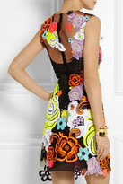 Thumbnail for your product : Christopher Kane Neon guipure lace and tulle mini dress