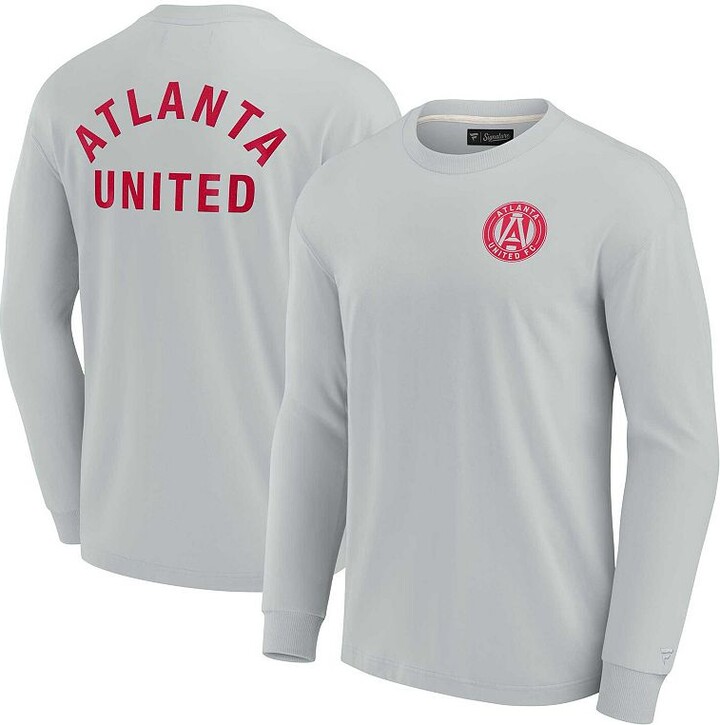 Unbranded Unisex Fanatics Signature Gray Atlanta United FC Super Soft Long Sleeve T-Shirt