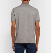 Thumbnail for your product : Ermenegildo Zegna Contrast-tipped Cotton And Linen-blend Polo Shirt - Gray