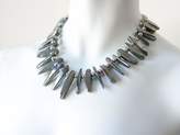 Thumbnail for your product : Dripping In Gems Silver Titanium Agate Necklace