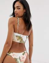 Thumbnail for your product : Rip Curl Hanalei bay reversible spot and floral bandeau bikini top in ginger