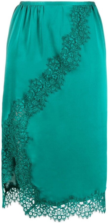 Satin Lace Skirt | Shop the world's largest collection of fashion 