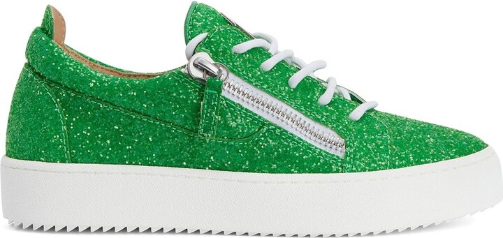 Giuseppe Zanotti Gail Glitter Lace-Up Sneakers