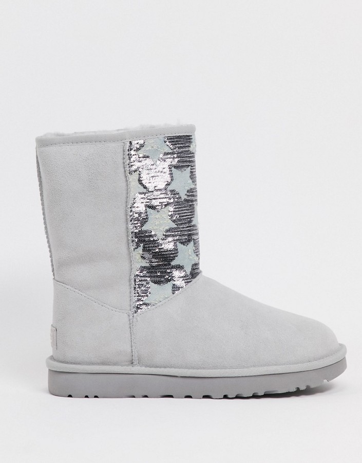 grey ugg style boots