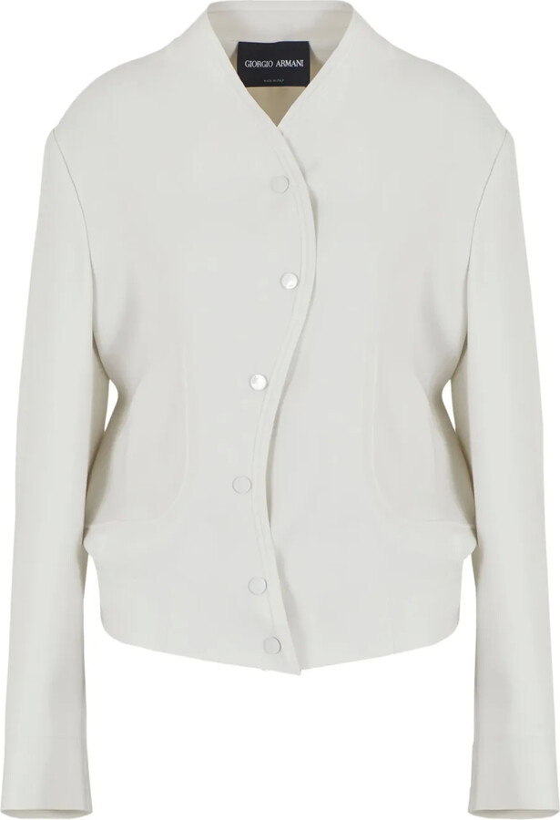 Giorgio Armani Collarless Drop-Shoulder Jacket