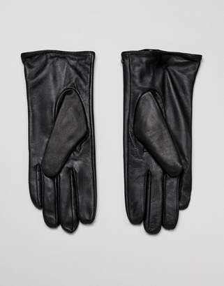 Barney's Originals Real Leather Gloves With Zip And Studs
