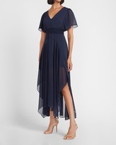 Thumbnail for your product : Express Smocked Waist Flutter Sleeve Midi Dress