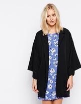 Thumbnail for your product : Liquorish Sleek Kimono Jacket - Black
