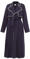 Thumbnail for your product : KHAITE Roman Whip-stitched Felt Trench Coat - Navy