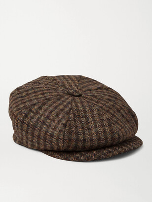Kingsman + Lock & Co Hatters Checked Wool-Tweed Flat Cap