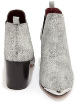 Thumbnail for your product : Report Signature Toby White Crackle Pointed Toe Booties