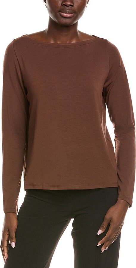 Eileen Fisher Bateau Neck Top