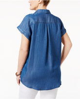 Thumbnail for your product : Style&Co. Style & Co Plus Size Denim Embroidered Shirt, Created for Macy's