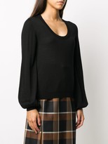 Thumbnail for your product : P.A.R.O.S.H. Bell Sleeve Fine Knit Jumper