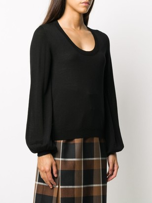 P.A.R.O.S.H. Bell Sleeve Fine Knit Jumper