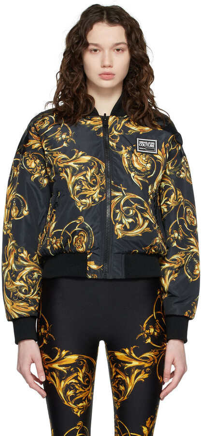 Versace Jeans Couture Black Reversible Regalia Baroque Bomber Jacket -  ShopStyle