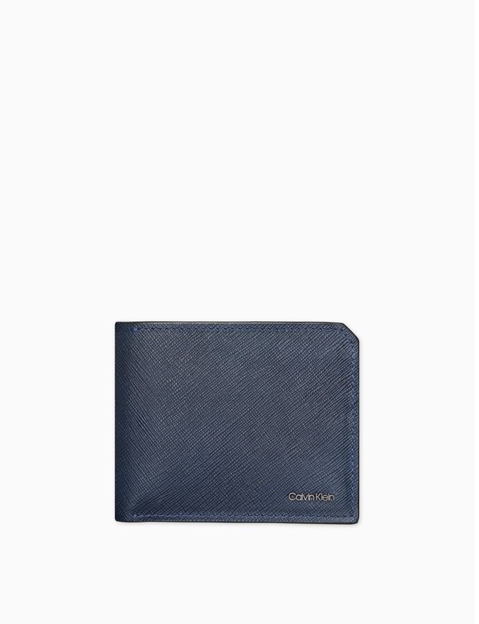 Calvin Klein Matte Saffiano Leather Coin Pouch Wallet - ShopStyle