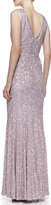 Thumbnail for your product : Rachel Gilbert Sleeveless Sequined Mermaid Gown, Lavender