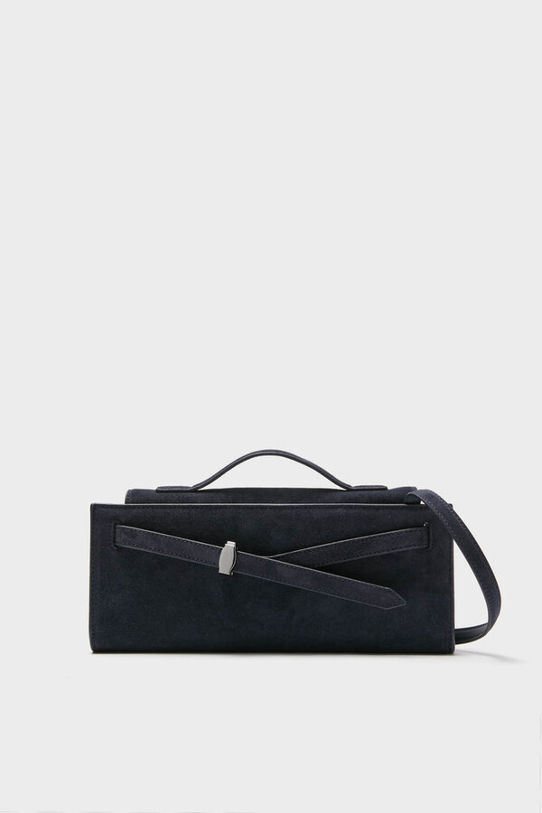 Veronica Beard Navy Suede Dash Clutch