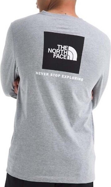 The North Face Men's Box NSE Long Sleeve T-Shirt Medium TNF Pale Grey Heather